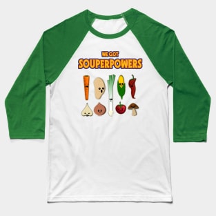 Soup superhero cute Vegan Baseball T-Shirt